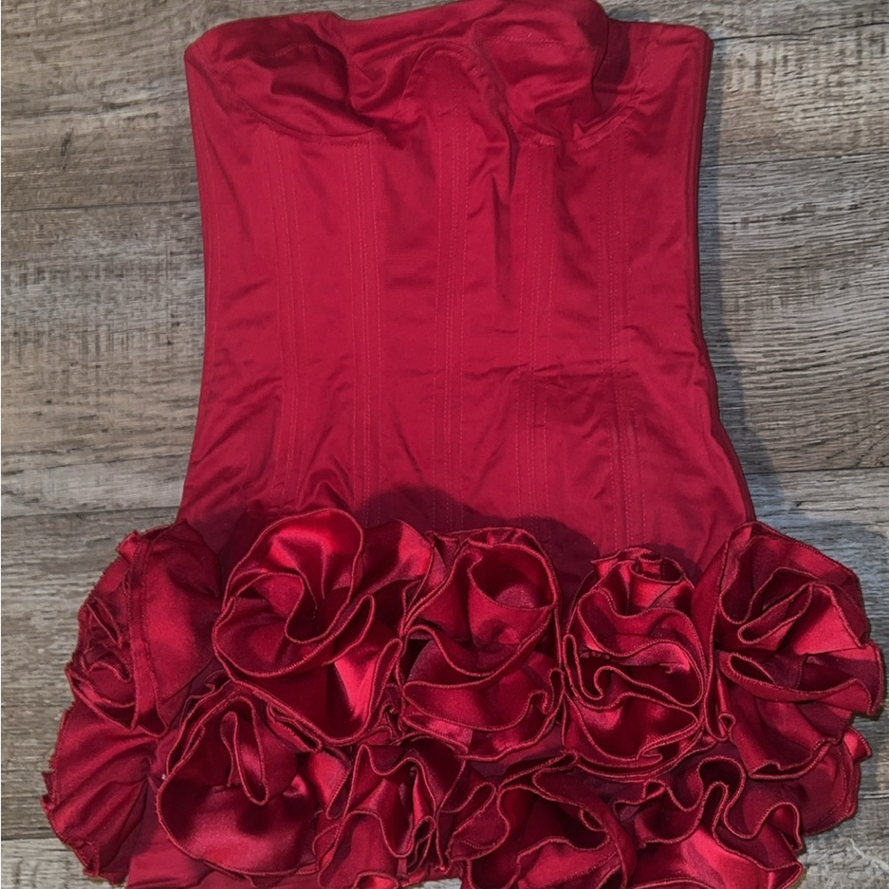 Lace Back Rose Dress